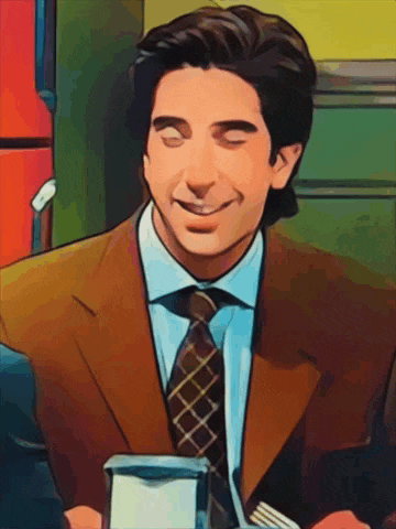 a man wearing a suit and tie is smiling with his eyes closed