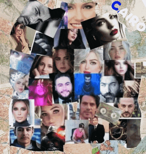 a collage of people 's faces with the word cam on the bottom right