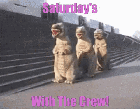 Saturday Dance Dino GIF