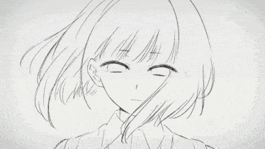 a drawing of a girl with short hair