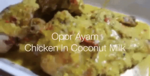 Opor Ayam Chicken In Coconut Milk GIF - Opor Ayam Chicken In Coconut Milk Served GIFs