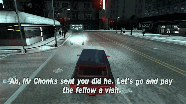 Gtagif Gta One Liners GIF - Gtagif Gta One Liners Ah Mr Chonks Sent You Did He Lets Go And Pay The Fellow A Visit GIFs