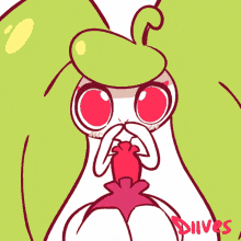 a drawing of a cartoon character with the name dilves on the bottom right