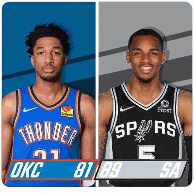 two basketball players from okc and the spurs