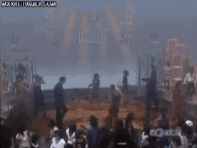 a group of people are dancing on a stage with a sign that says soul train