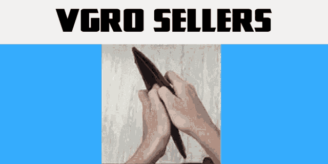 a person is holding an empty wallet with the words vgro sellers below it