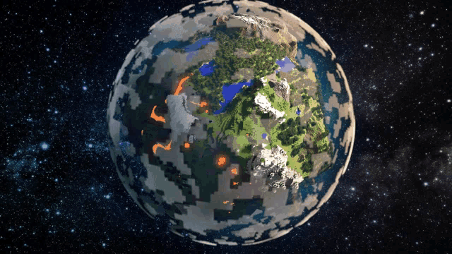 a computer generated image of a minecraft world
