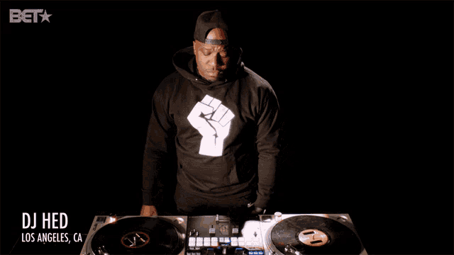 a dj named dj hed is playing records in los angeles
