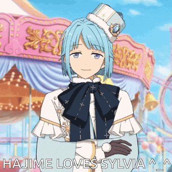 hajime loves sylvia is written on the bottom of the picture