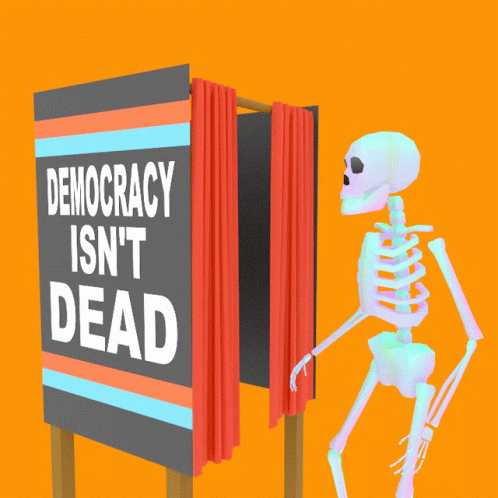 Democracy Skeleton GIF - Democracy Skeleton Halloween GIFs