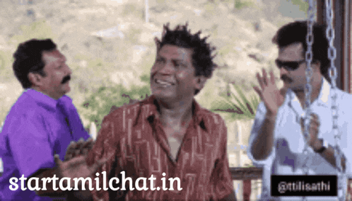 a group of men are standing next to each other and the words starttamilchat.in are on the bottom right