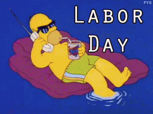 a cartoon of homer simpson laying on a pillow drinking a drink and talking on a phone
