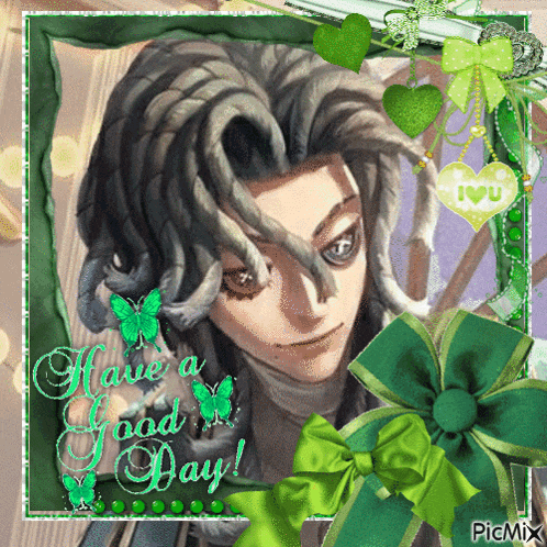 a picture of a man with dreadlocks and the words have a good day on it