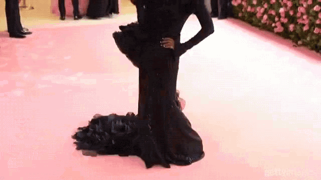 Umbrella Black Dress GIF