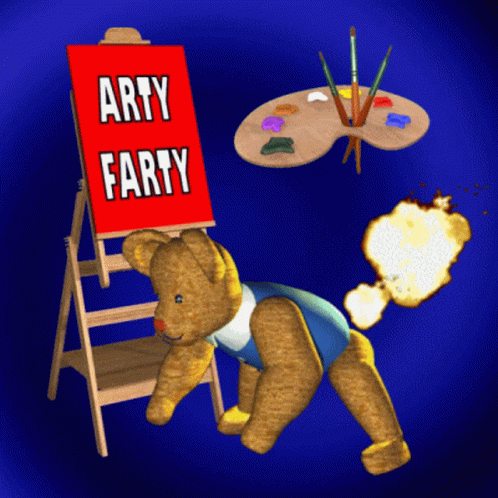 Arty Farty Farting Teddy Bear GIF