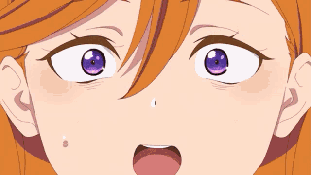 a close up of a cartoon character 's face with a tear coming out of her nose