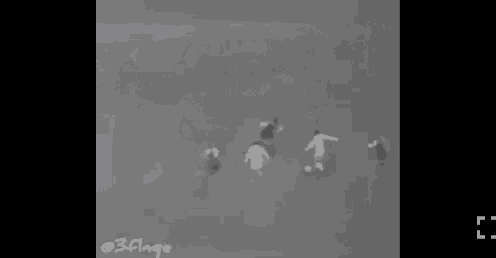 a black and white photo of a soccer game with the words @ 3fango at the bottom