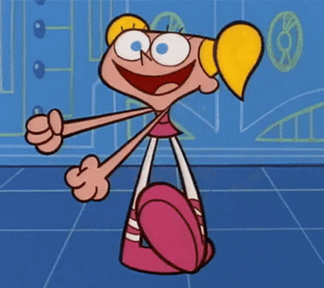 a cartoon character giving a thumbs up sign