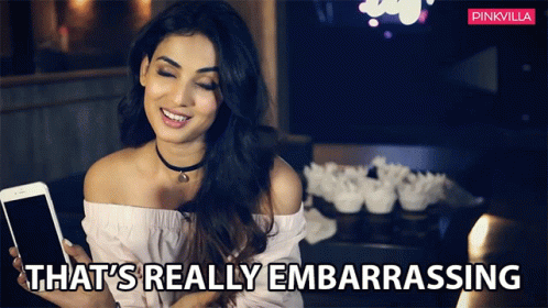 Thats Really Embarrassing Sonal Chauhan GIF - Thats Really Embarrassing Sonal Chauhan Pinkvilla GIFs