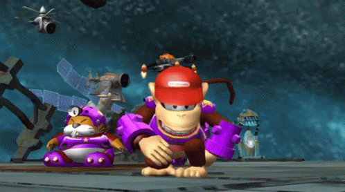 Mario Strikers Charged Diddy Kong GIF - Mario Strikers Charged Diddy Kong Banana GIFs
