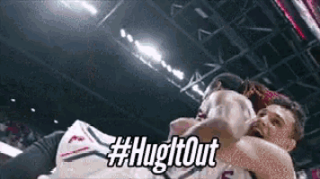 Basketball Hug It Out GIF - Basketball Hug It Out Bromance GIFs