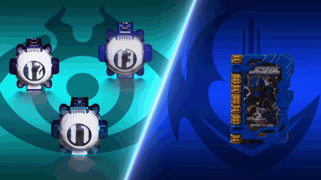 a blue and white item with the letter t on it