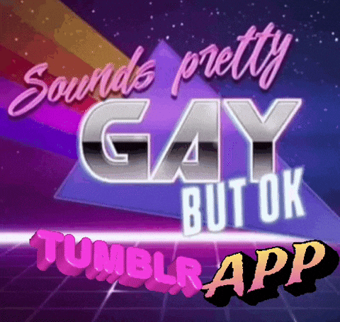 a poster that says sounds pretty gay but ok tumblrapp