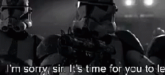 Strom Trooper Its Time For You To Leave GIF - Strom Trooper Its Time For You To Leave Points Gun GIFs