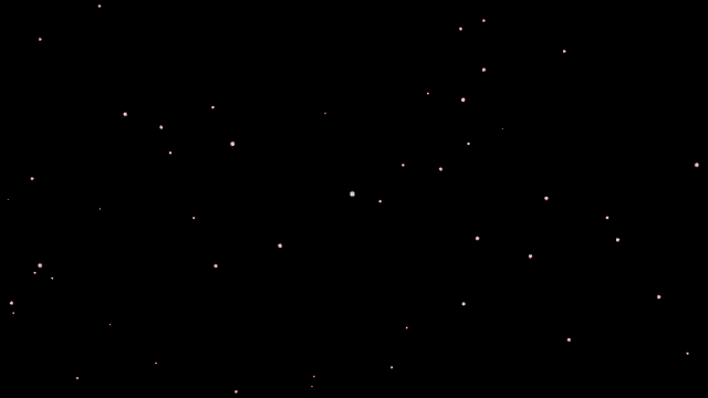 a cartoon character is flying through the air in a black space surrounded by stars .