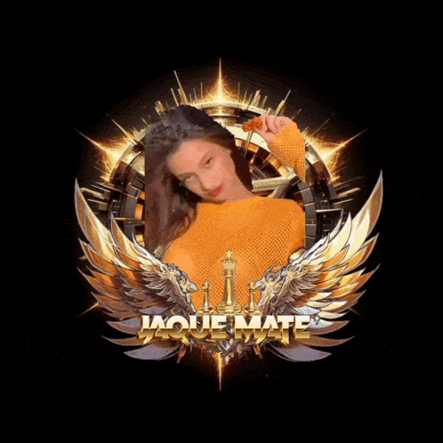 a woman in a yellow sweater is surrounded by gold wings and the word bunny