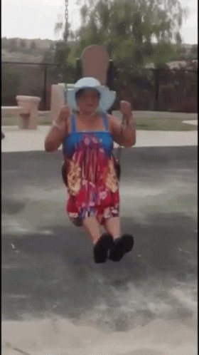 Old Lady Swing Swinging GIF - Old Lady Swing Swinging Old GIFs