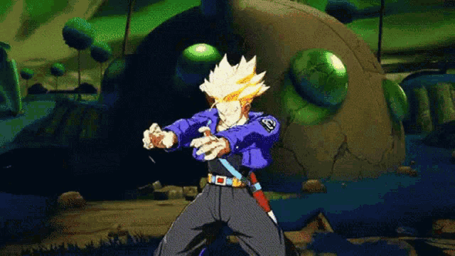 a cartoon character with a blue shirt that has the letter s on it