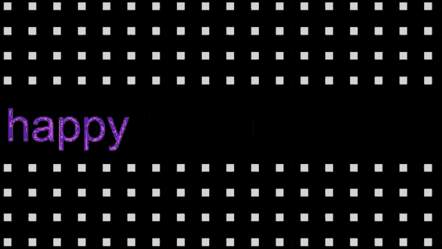 a black background with squares and the words happy birthday to you