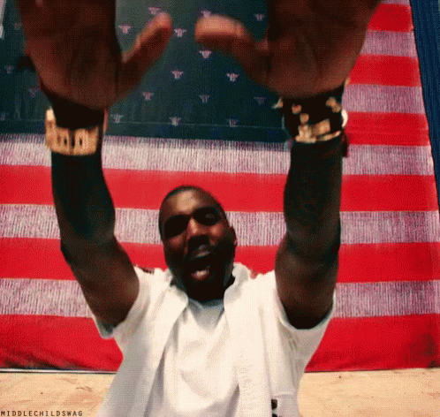 Kanye GIF - Kanye West Aye American Flag GIFs