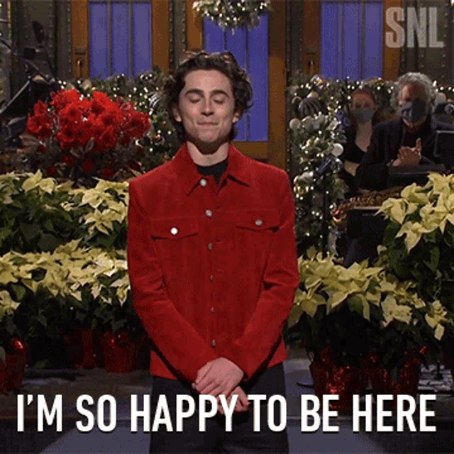 Im So Happy To Be Here Timothée Chalamet GIF - Im So Happy To Be Here Timothée Chalamet Monologue GIFs
