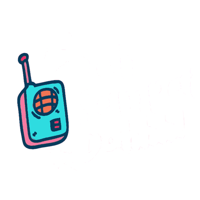 a drawing of a walkie talkie with the words dah sampai dahhh