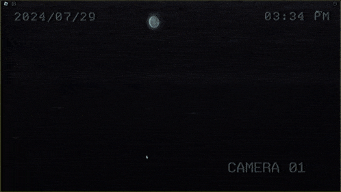 a white circle with the words camera 01 written on it