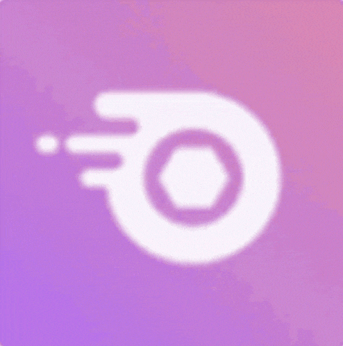 a purple background with a white circle in the middle