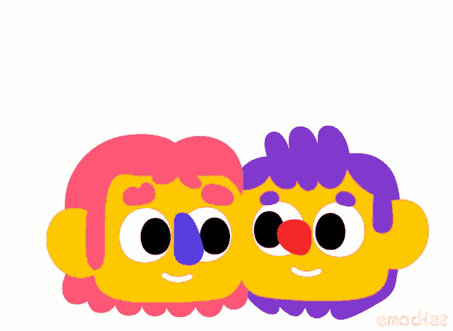 a cartoon of two people kissing with a red heart above them