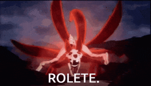 a cartoon character with red wings and the words rolete written on the bottom