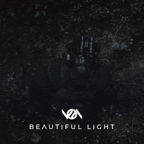 a poster for beautiful light shows a man in a black suit
