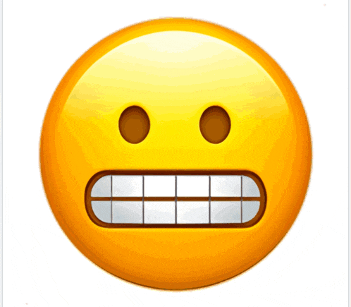 a yellow smiley face with brown eyes and a big smile
