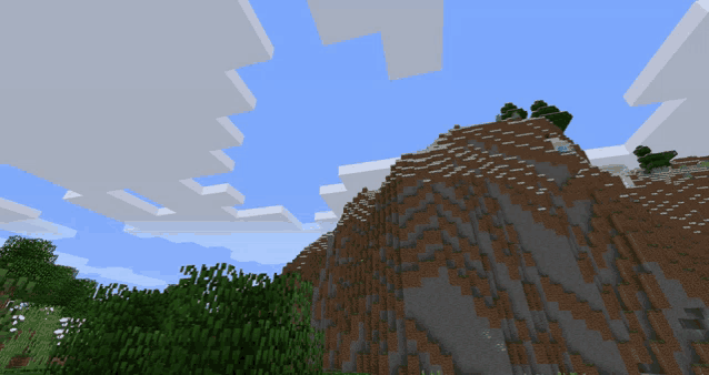 a mountain in a video game called minecraft