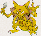 a cartoon drawing of a pokemon with a spoon in its hand