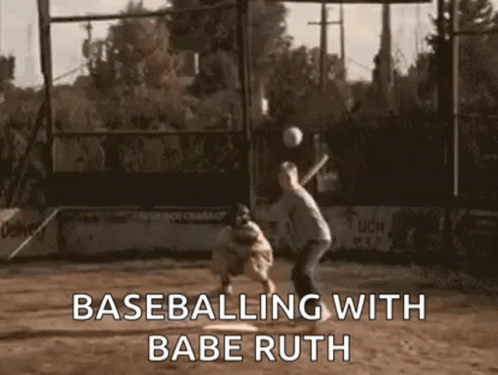 Baseball With Babe Bat GIF - Baseball With Babe Bat Hit GIFs