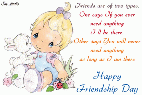 Happy Friendship Day Bunny GIF - Happy Friendship Day Bunny Cute GIFs