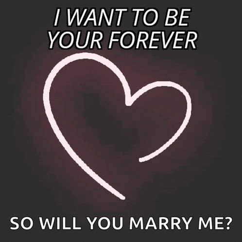 a heart with the words " i want to be your forever so will you marry me "