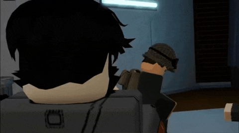 a video game character asks another character " want a piece of democracy "