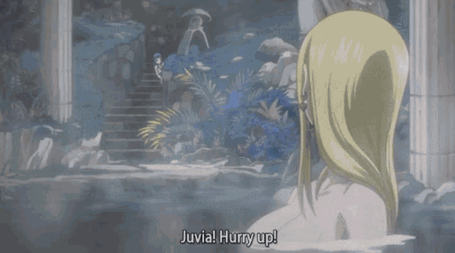 Fairy Tail Hurry Up GIF - Fairy Tail Hurry Up Embarrassed GIFs
