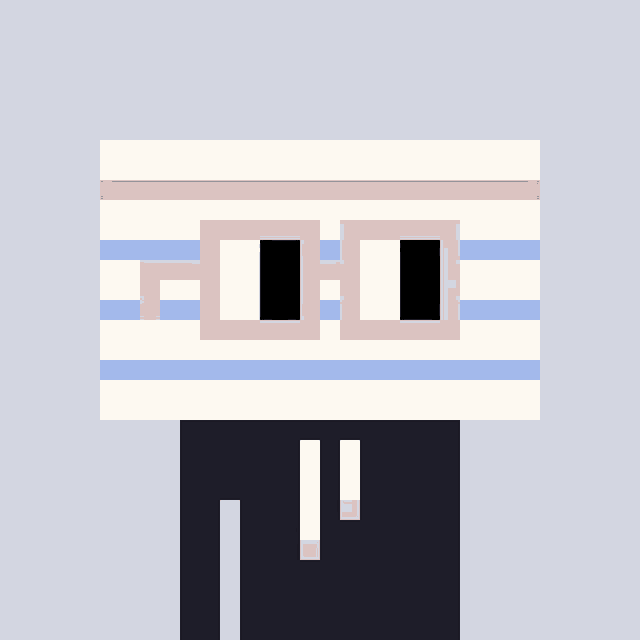 a pixel art drawing of a person wearing a hat and sunglasses .